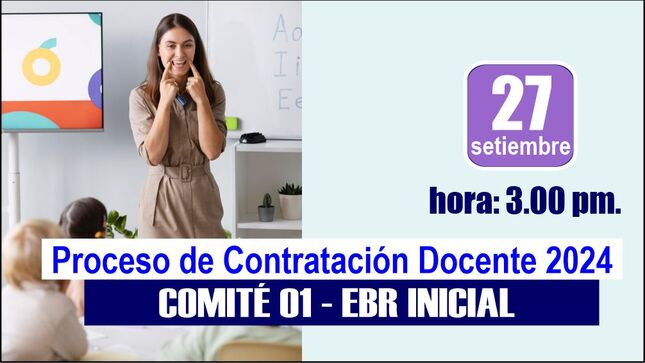 Proceso de contratación docente 2024 - EBR PRIMARIA