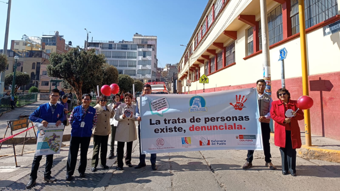 Cancillería Puno sensibiliza sobre la trata de personas al gremio de transporte