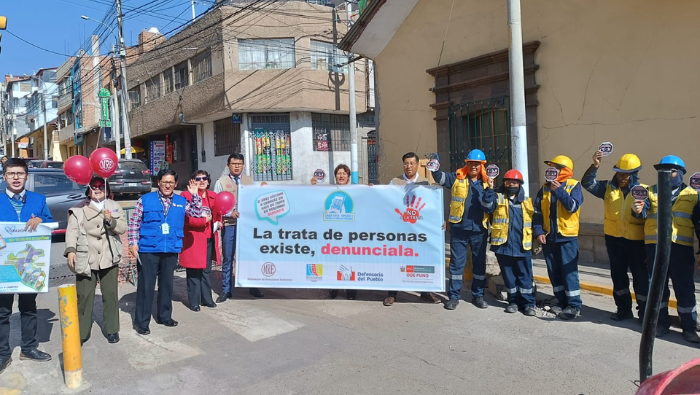 Cancillería Puno sensibiliza sobre la trata de personas al gremio de transporte