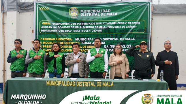 Colocación de Primera Piedra en el CEBE N°03 Divino Niño Jesús - Mala