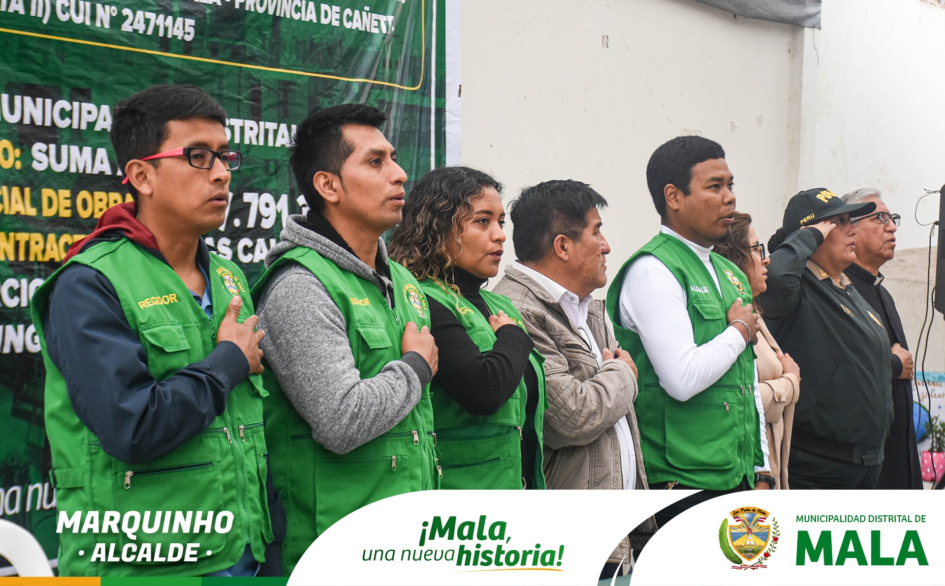 Colocación de Primera Piedra en el CEBE N°03 Divino Niño Jesús - Mala
