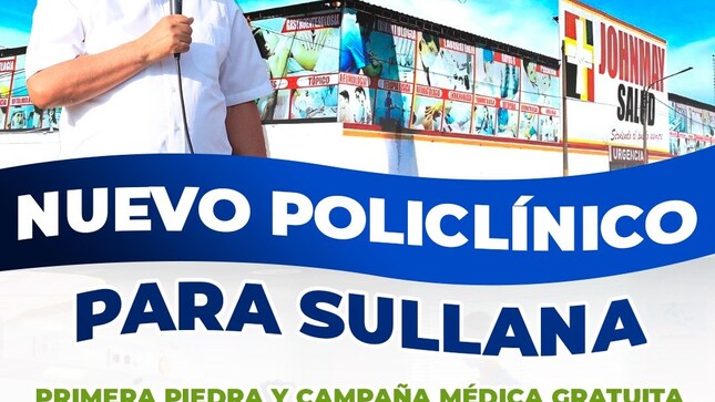 La Municipalidad de Sullana llevará a cabo la colocación de la primera piedra del Policlínico Municipal JohnMay Salud, que beneficiará a más de 400,000 ciudadanos de Sullana y sus alrededores. La actividad se realizará el próximo 28 de septiembre a las 9:00 a.m. en el ex campo ferial. 

Este proyecto es el resultado de un convenio interinstitucional firmado por el alcalde, Ing. Marlem Mogollón, y JohnMay Ing. SAC. La firma del convenio se realizó el 13 de agosto, cumpliendo con el acuerdo adoptado en la Sesión de Concejo Extraordinaria N° 18, desarrollada el pasado 2 de agosto.

Además, se realizará una campaña médica gratuita en la explanada del ex campo ferial, donde se ofrecerán diversos servicios para la población asistente. De esta manera, se refleja el compromiso del alcalde Mogollón por mejorar la atención en salud y ofrecer servicios de calidad a la población. “Este policlínico es fundamental en la atención médica de nuestra población, asegurando el acceso a servicios de salud esenciales para todos”, manifestó el alcalde Marlem Mogollón.