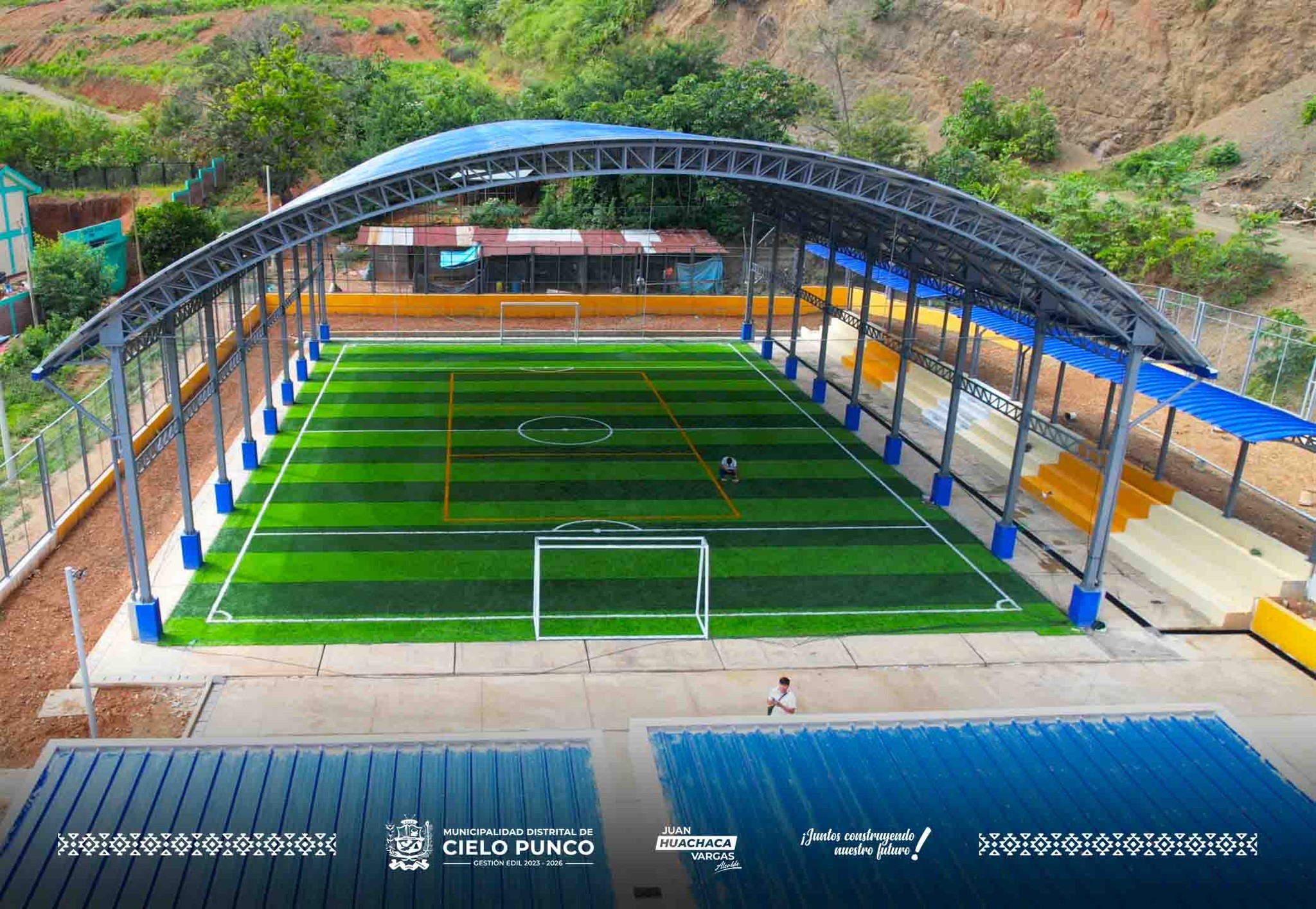 Inauguración del Gass Sintético en Nueva Betania del Distrito de Cielo Punco