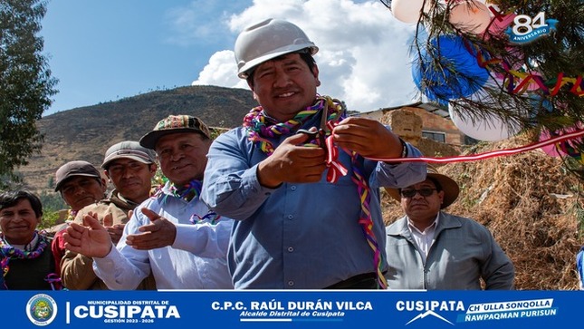 Cusipata garantiza seguridad Vial con 2 carreteras hacia 3 comunidades y la Montaña de 7 colores.