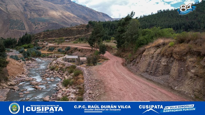 Cusipata garantiza seguridad Vial con 2 carreteras hacia 3 comunidades y la Montaรฑa de 7 colores.