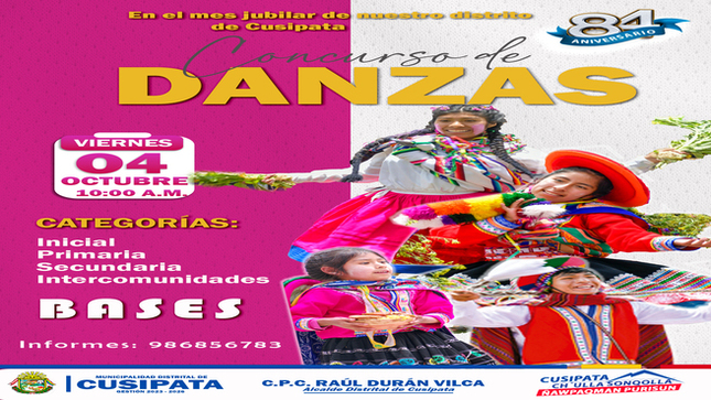 Celebramos el 84 aniversario de Cusipata con UN CONCURSO DE DANZAS INCREIBLE 