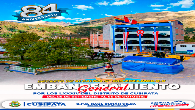 Embanderamiento General en Cusipata