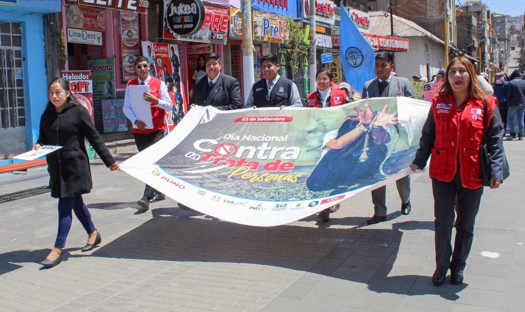 Red provincial contra la trata de personas y tráfico ilícito de migrantes organiza marcha de sensibilización
