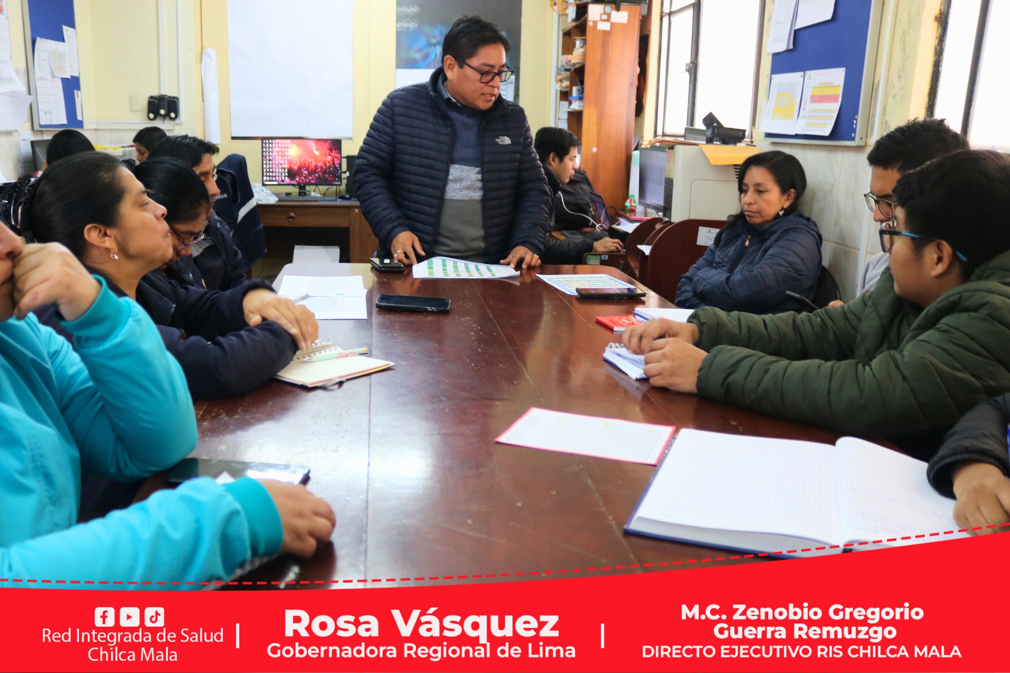 Director Ejecutivo lidera reunión técnica del Comité de Inmunizaciones de la RIS Chilca Mala