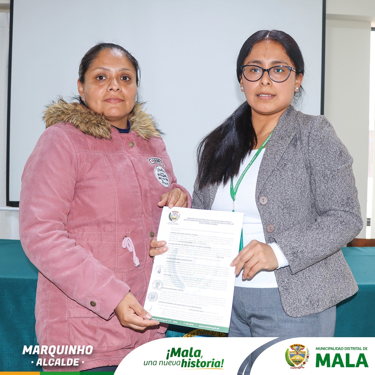 Se Realizó la Renovación del Convenio de Cooperación Interinstiucional: MDM y la Asociación Cultural del Grupo Teatral de Mala Grutema