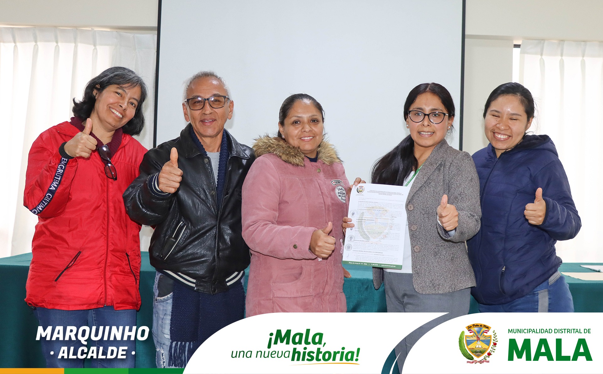 Se Realizó la Renovación del Convenio de Cooperación Interinstiucional: MDM y la Asociación Cultural del Grupo Teatral de Mala Grutema