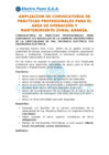 Vista preliminar de documento AMPLIACION DE CONVOCATORIA DE PRÁCTICAS PROFESIONALES AREA DE OPERACION Y MANTENIMIENTO ZONAL - ANANEA - copia