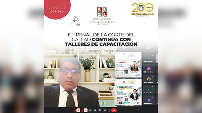 ETI Penal de la Corte Superior de Justicia del Callao continúa con talleres de capacitación