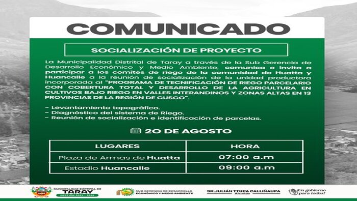 Programa Riego Tecnificado