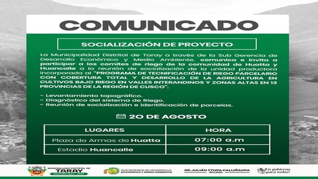 Programa Riego Tecnificado