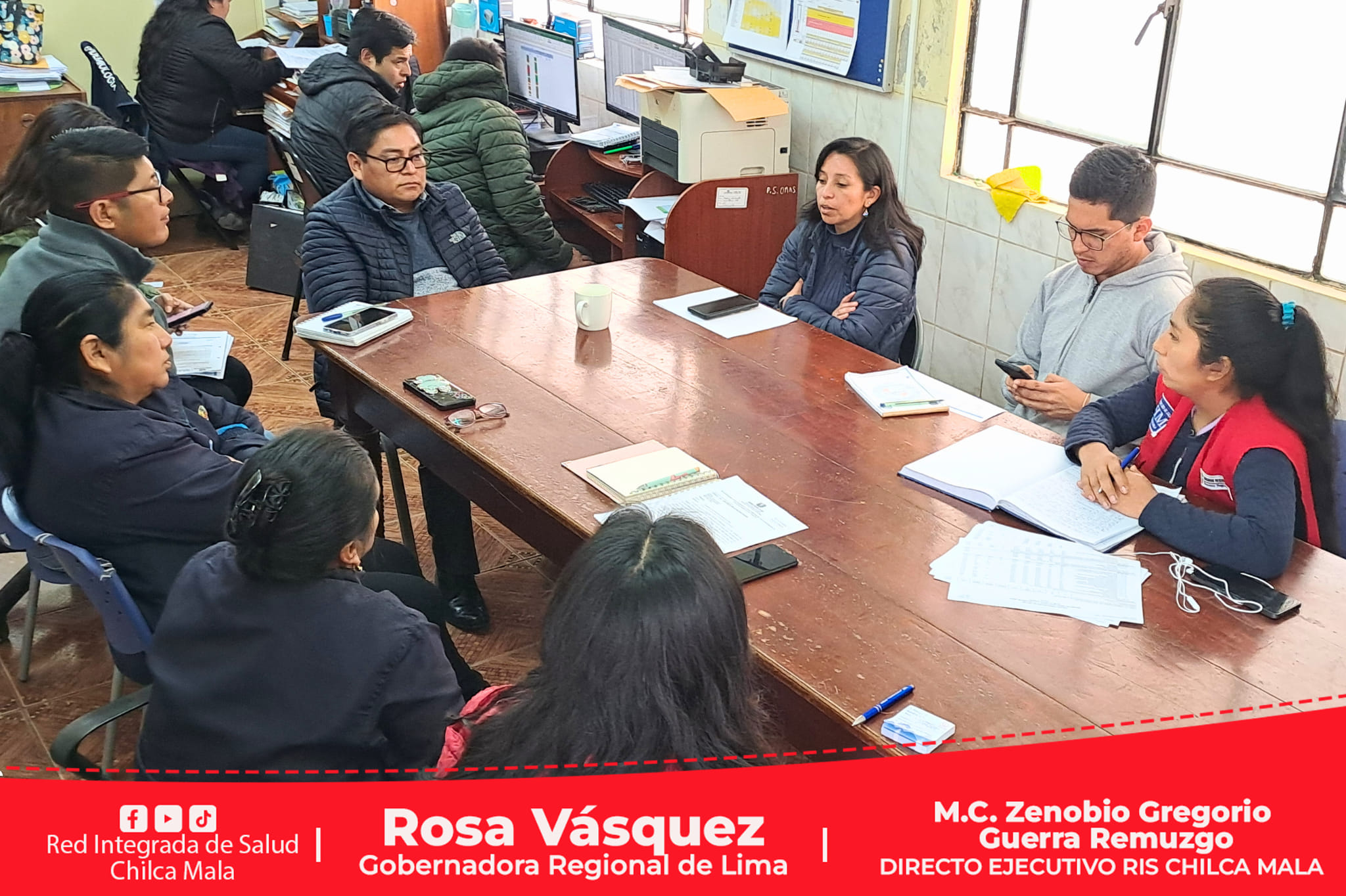 Equipo técnico de metaxenica de la RIS Chilca Mala sostiene importante reunión