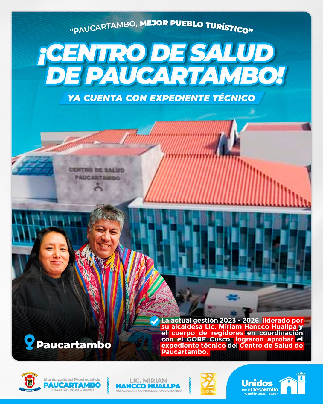 Archivo Imagen de "El Centro de Salud de Paucartambo ya Tiene el Expediente Técnico Aprobado"