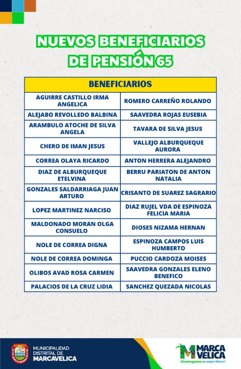 Nuevos Beneficiarios