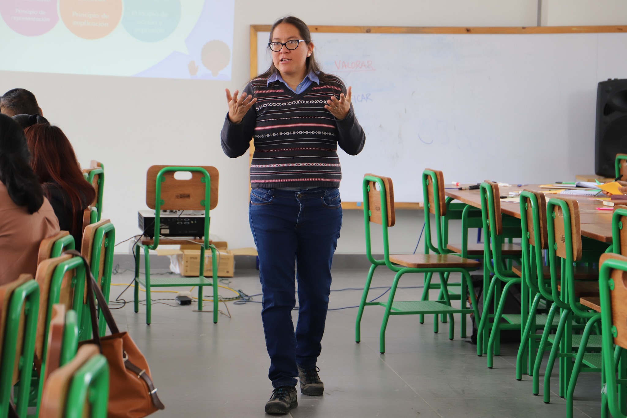 Ponente explicando el taller 