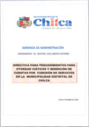 Vista preliminar de documento DIRECTIVA PARA PROCEDIMIENTOS PARA OTORGAR VIÁTICOS Y RENDICIÓN DE CUENTAS POR COMISIÓN DE SERVICIOS EN LA MUNICIPALIDAD DISTRITAL DE CHILCA