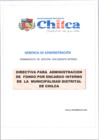 Vista preliminar de documento DIRECTIVA PARA ADMINISTRACION DE FONDO POR ENCARGO INTERNO DE LA MUNICIPALIDAD DISTRITAL DE CHILCA