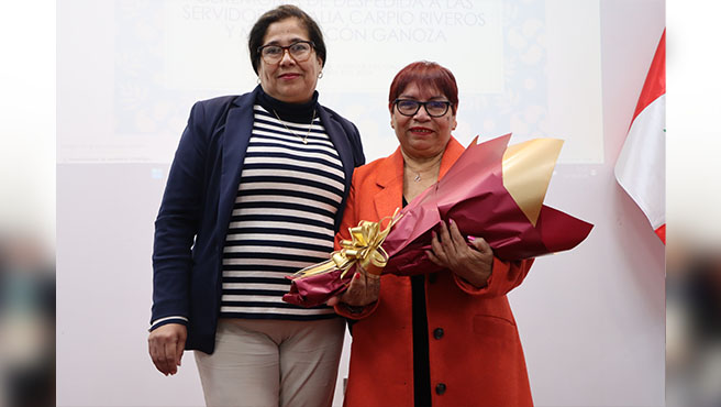 Corte del Callao realizó ceremonia de despedida y reconocimiento a la servidora María Bacón Ganoza 