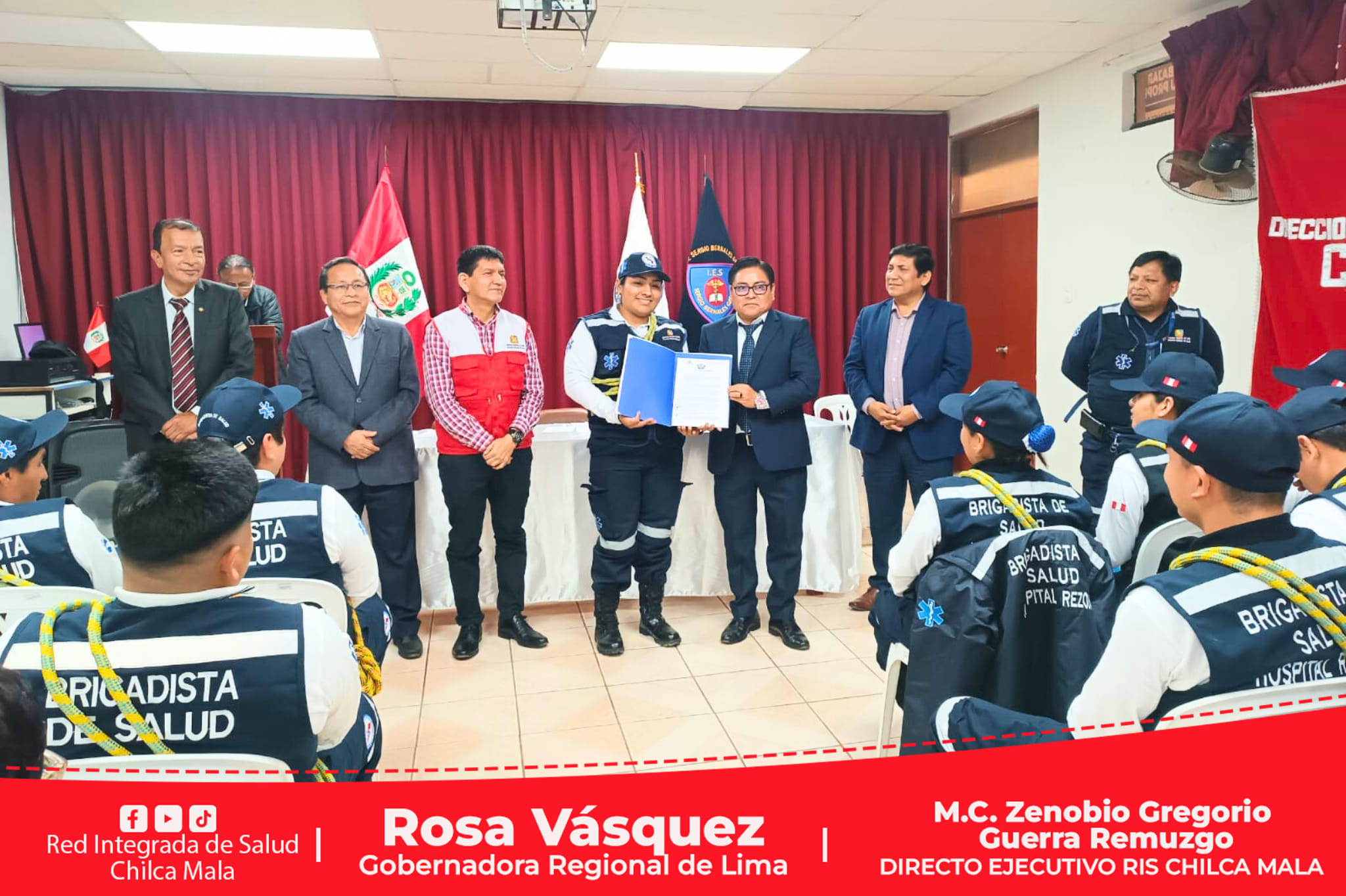 Diresa Lima otorga resoluciones a brigadistas de primera respuesta en Cañete