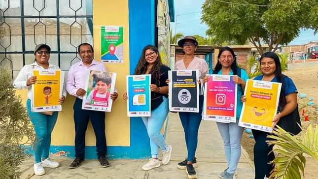 Foto Instalan señalética del #ModoNinez de prevención en Cancas 