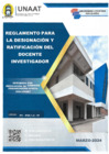 Vista preliminar de documento Reglamento para la designación y ratificación del docente investigador