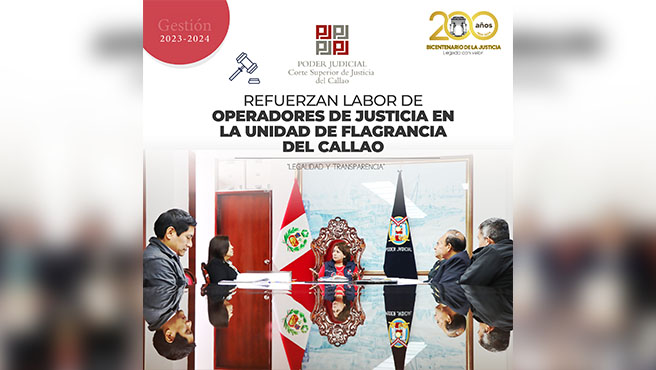 Refuerzan labor de los operadores de justicia en la Unidad de Flagrancia Delictiva del Callao