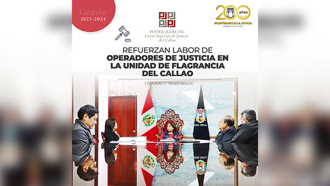 Refuerzan labor de los operadores de justicia en la Unidad de Flagrancia Delictiva del Callao