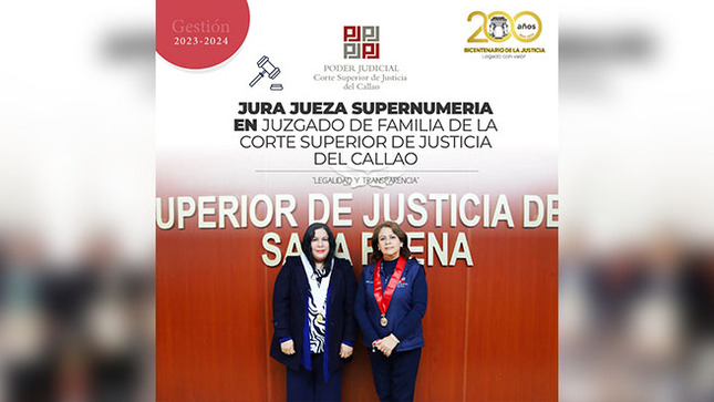 Jura Jueza Supernumeraria en Juzgado de Familia de la Corte Superior de Justicia del Callao