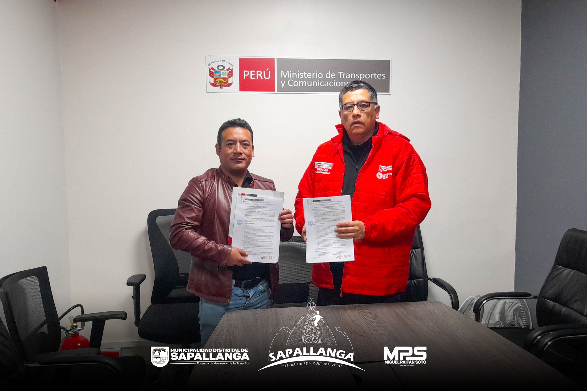 Firma de Convenio PROVIAS (puentes para Sapallanga).