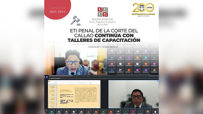 ETI Penal de la Corte Superior del Callao organizó tres conferencias esta semana