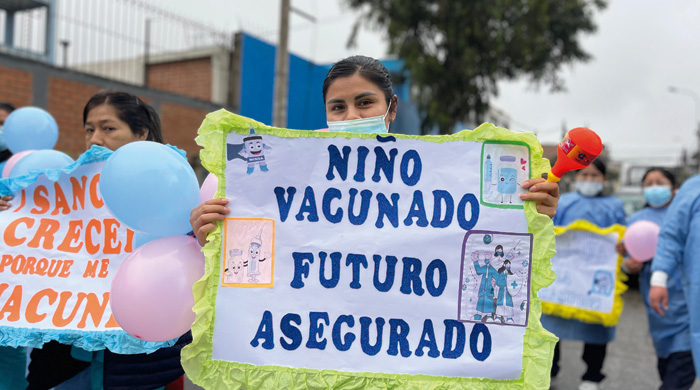 Barrido de vacunación contra el sarampión se inició en instituciones educativas de San Juan de Miraflores