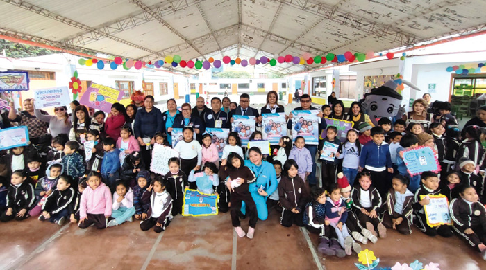 Barrido de vacunación contra el sarampión se inició en instituciones educativas de San Juan de Miraflores