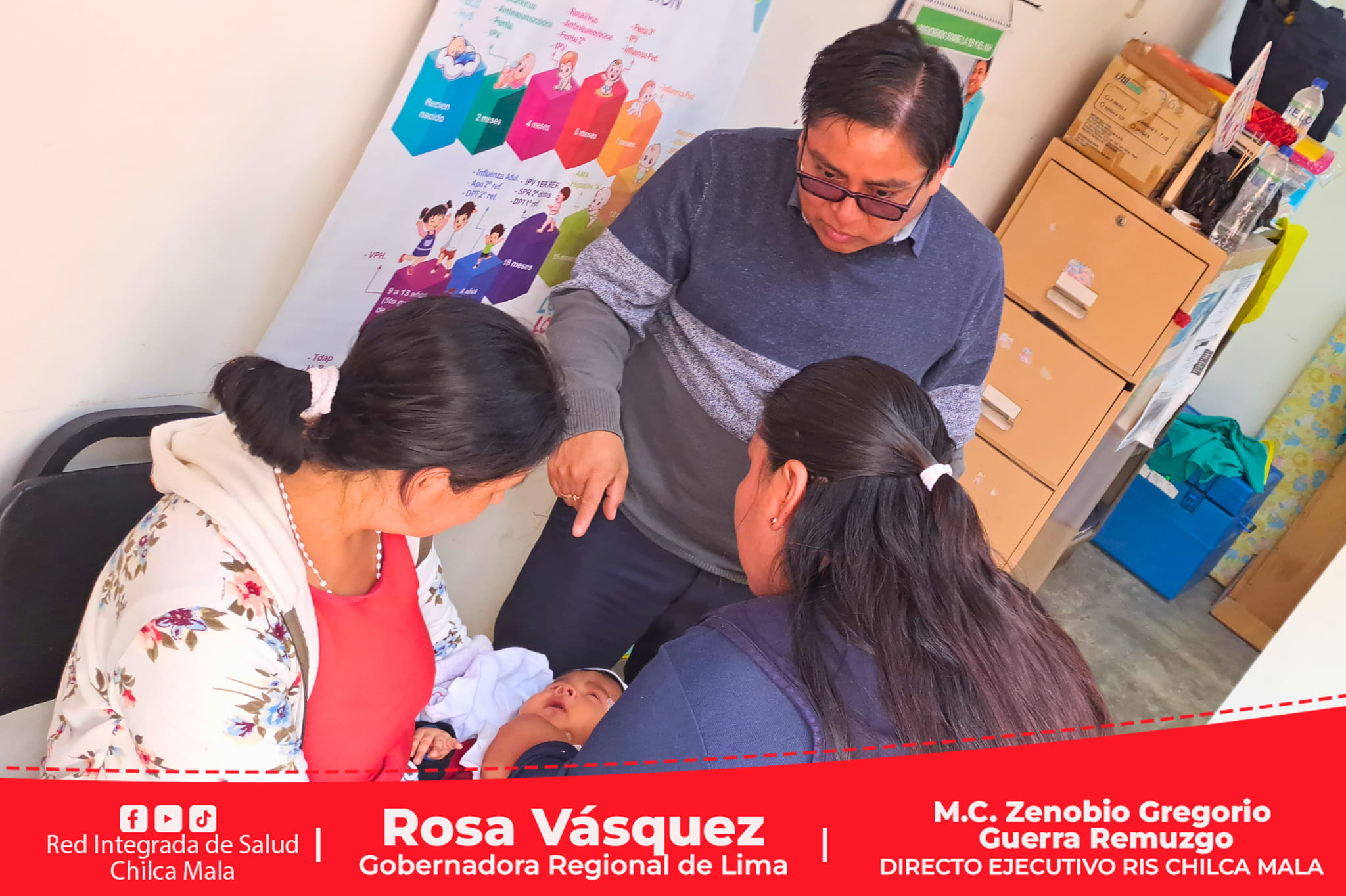 RIS Chilca Mala supervisa atenciones en el puesto de salud de Santa Cruz de Flores