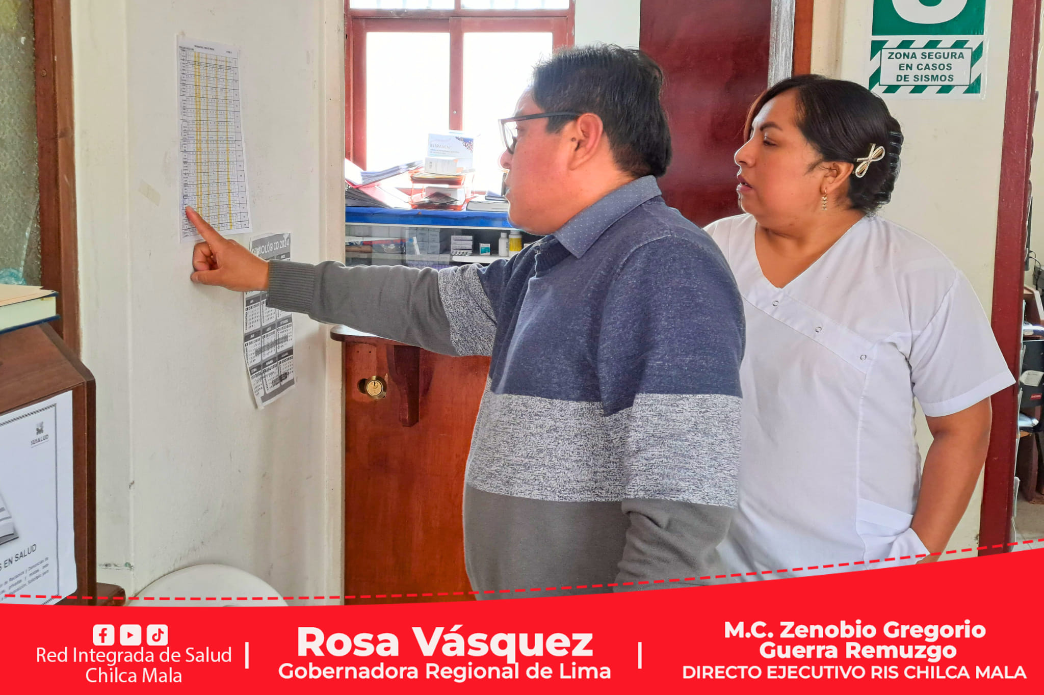 RIS Chilca Mala supervisa atenciones en el puesto de salud de Santa Cruz de Flores