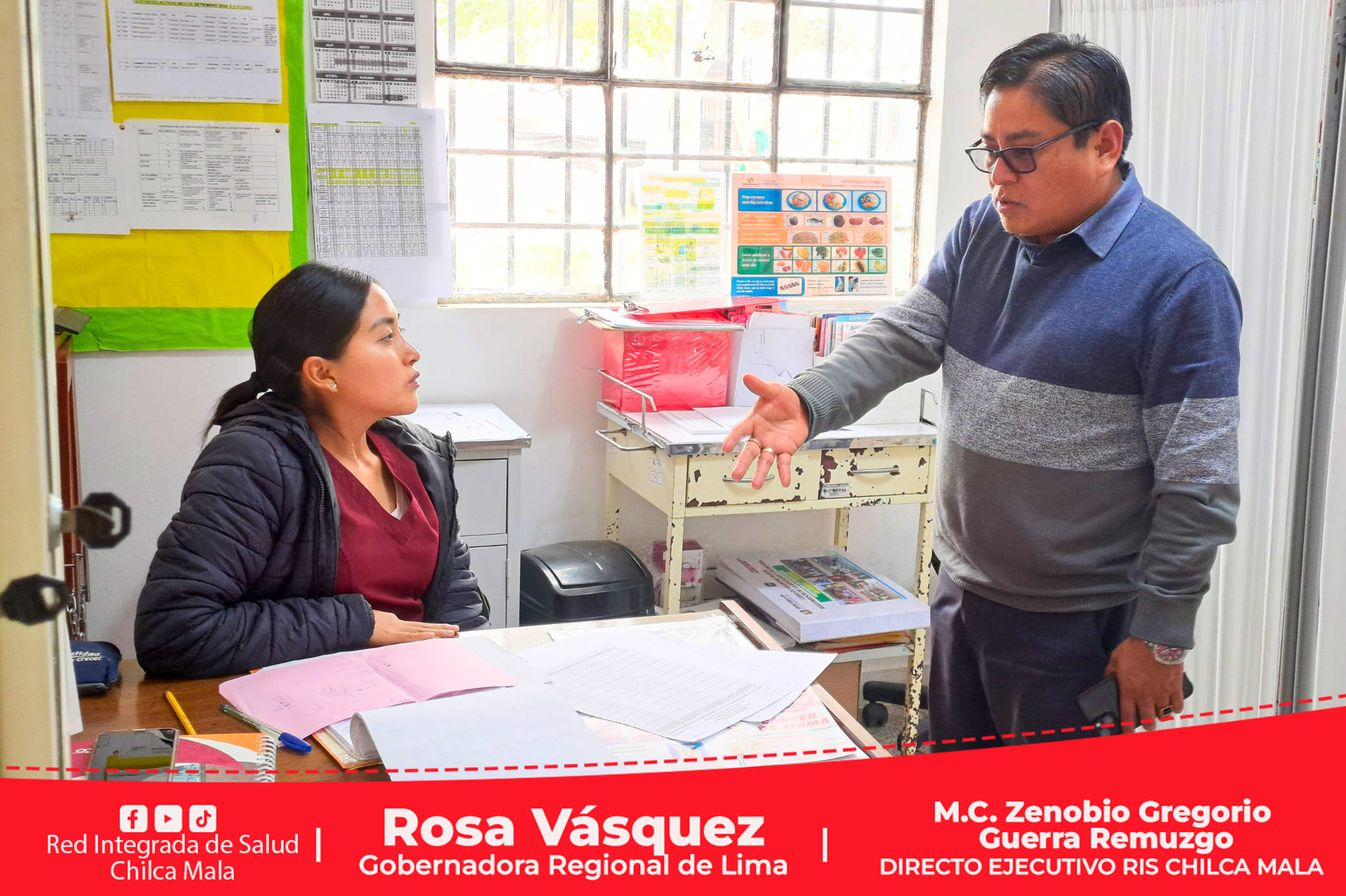 RIS Chilca Mala supervisa atenciones en el puesto de salud de Santa Cruz de Flores