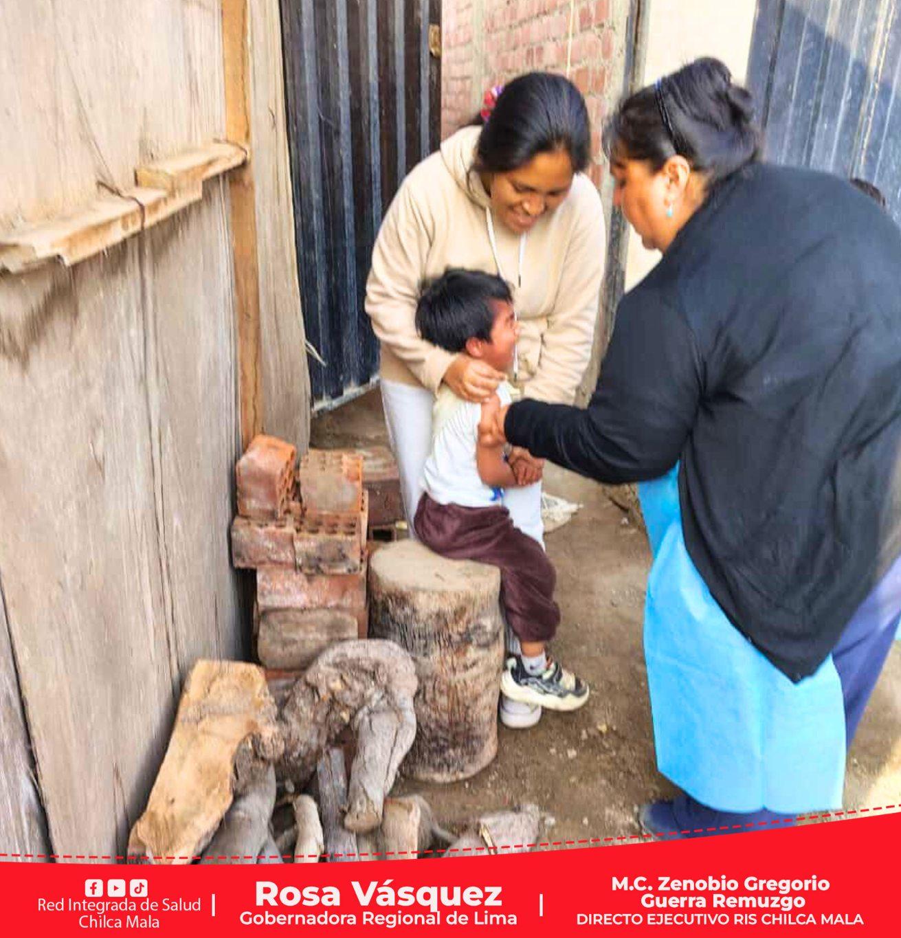 Niños de la RIS Chilca Mala reciben vacuna contra el sarampión gracias al esfuerzo de Brigadas de Salud que llegan a zonas de difícil acceso