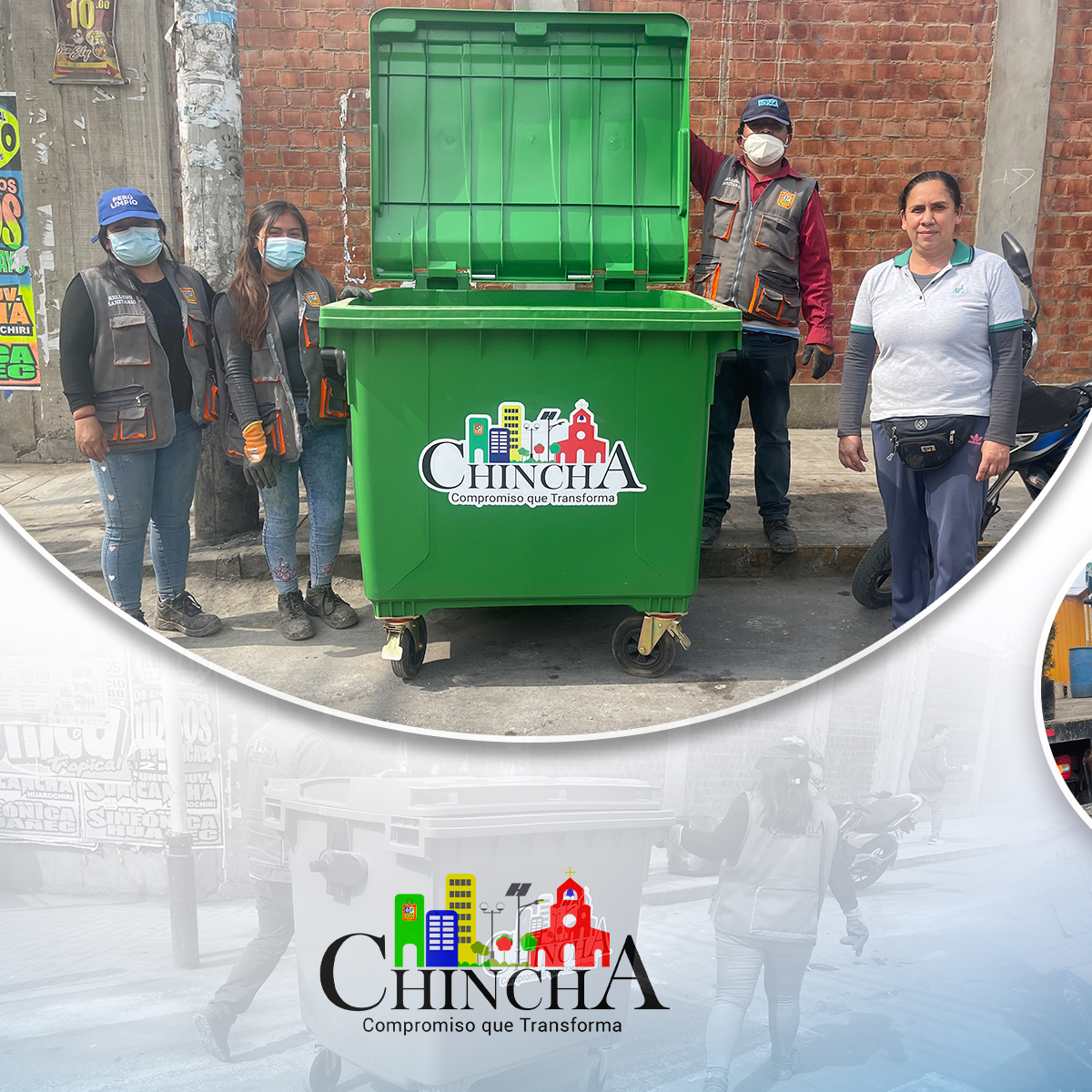 En esta oportunidad se realizó la colocación de contenedor en la “Calle Los Ángeles” para que los vecinos tengan este sector más limpio y disminuir la acumulación de residuos .