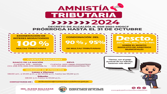 Prorroga de Amnistía Tributaria