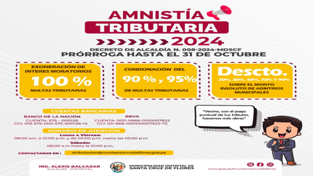 Prorroga de Amnistía Tributaria