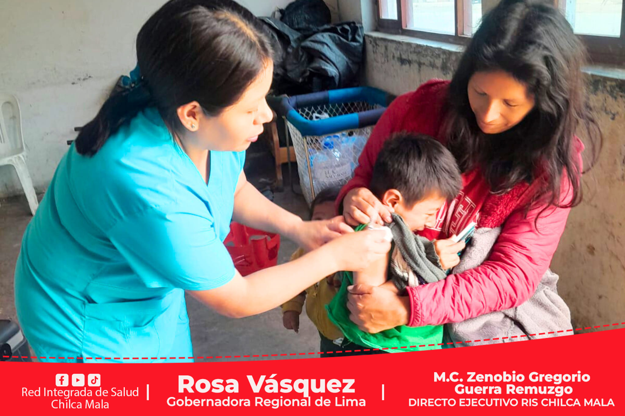 Unidad Ejecutora RIS Chilca Mala intensifica Vacunación a niños de 01 a 06 años contra el Sarampión