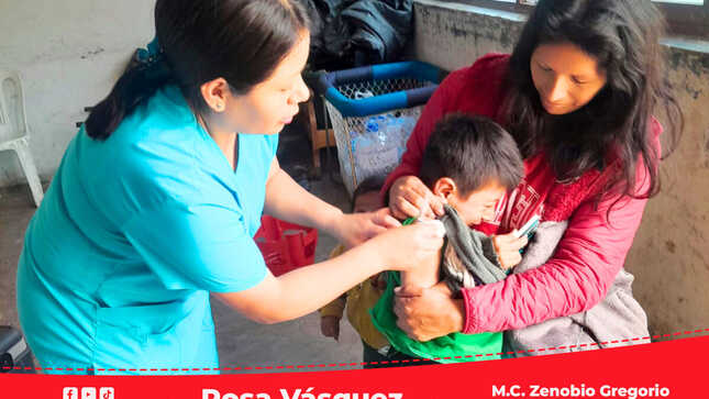 Unidad Ejecutora RIS Chilca Mala intensifica Vacunación a niños de 01 a 06 años contra el Sarampión