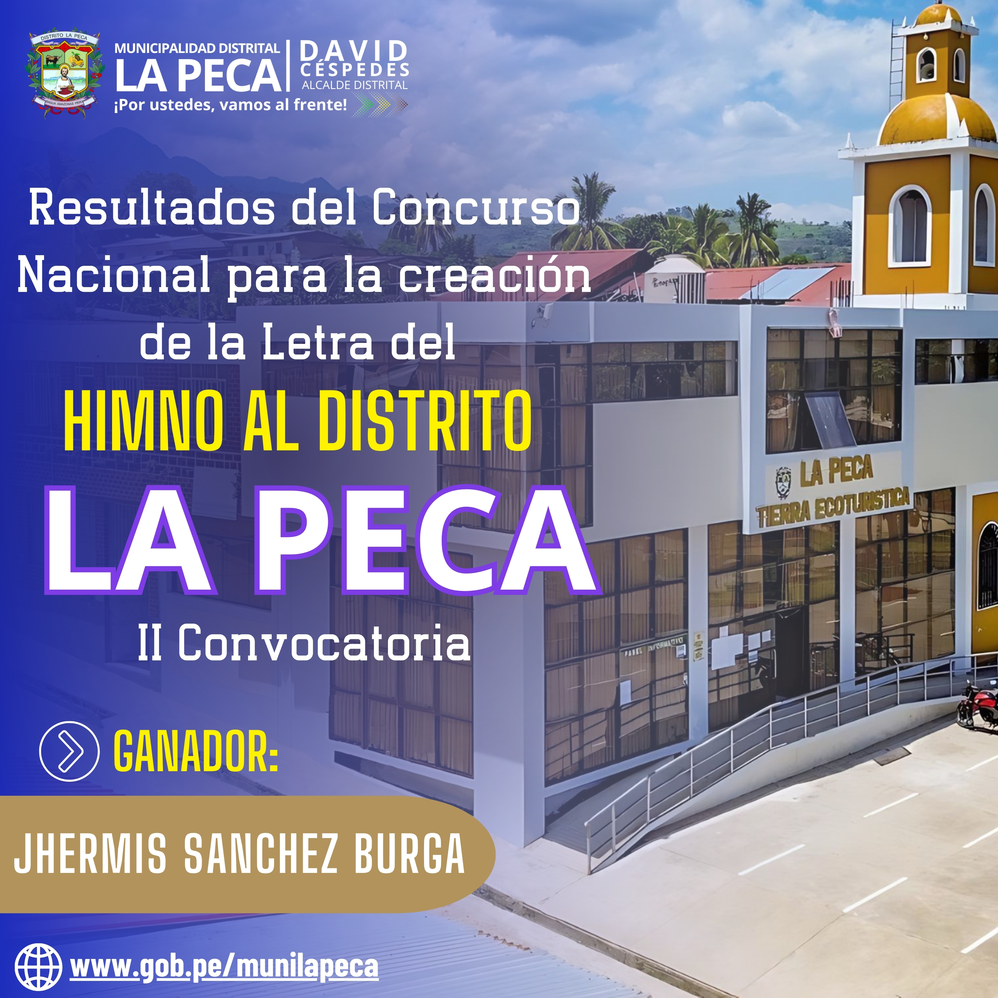 RESULTADOS DEL CONCURSO DE LA LETRA DEL HIMNO AL DISTRITO LA PECA