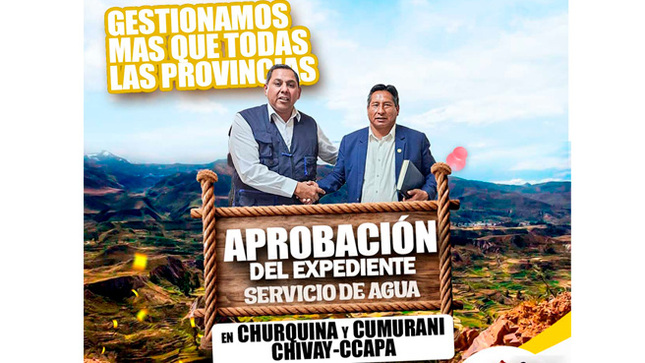 Servicio de Riego en Churquina Y Cumurani En Ccapa-Chivay
