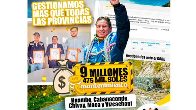 mantenimiento de la vía VIZCACHANI – HUAMBO