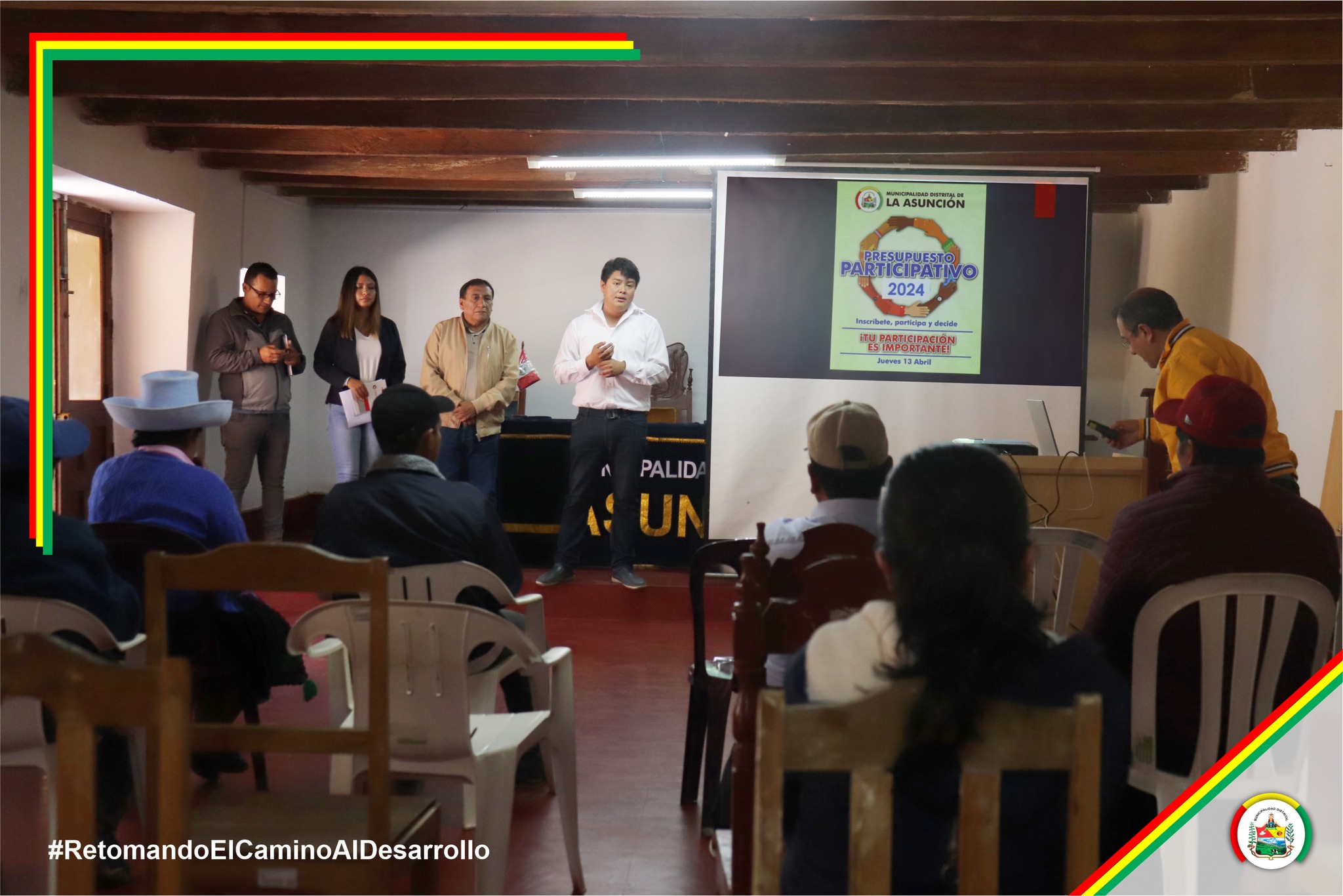 La Asunción realiza Presupuesto Participativo 2024, con representantes de caseríos para priorizar necesidades.