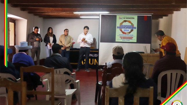 La Asunción realiza Presupuesto Participativo 2024, con representantes de caseríos para priorizar necesidades.